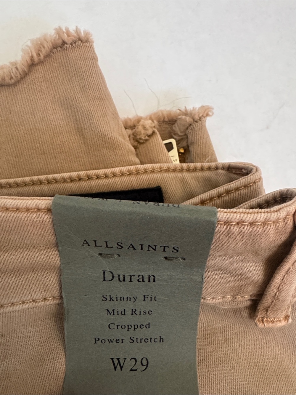 AllSaints Women's DURAN Tan skinny-Leg Cargo Jeans - Picture 5 of 5